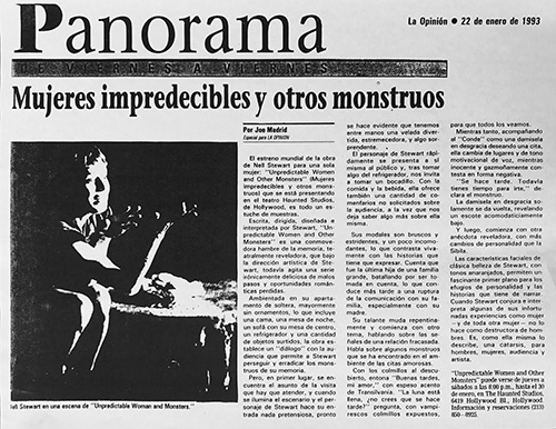 LA Opinion Review of Unpredictable Women and Monsters